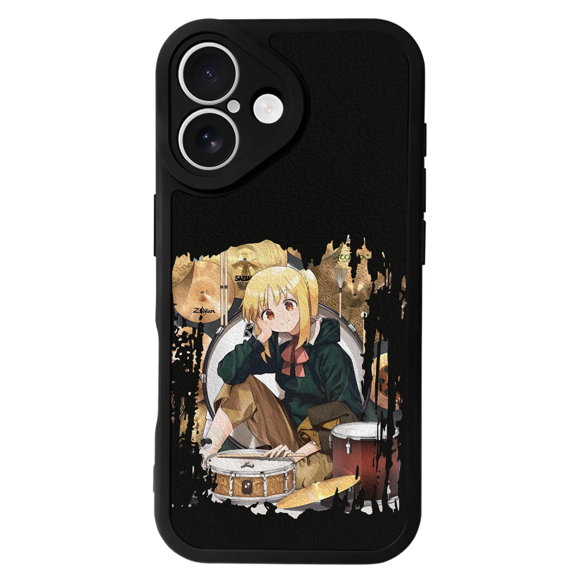 ぼっちざろっく！ グッズ,伊地知虹夏 - IPhone 16シリーズ対応 ・ シリコンスマホケース ・ レザー調 ・ 高精度フィット ・ 耐衝撃 ・ ワイヤレス充電対応 ・ 精密カット